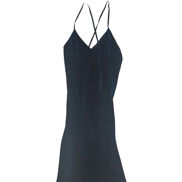 INTERMIX Dresses & Skirts - Intermix Blue Velvet Maxi Dress – Women’s Medium